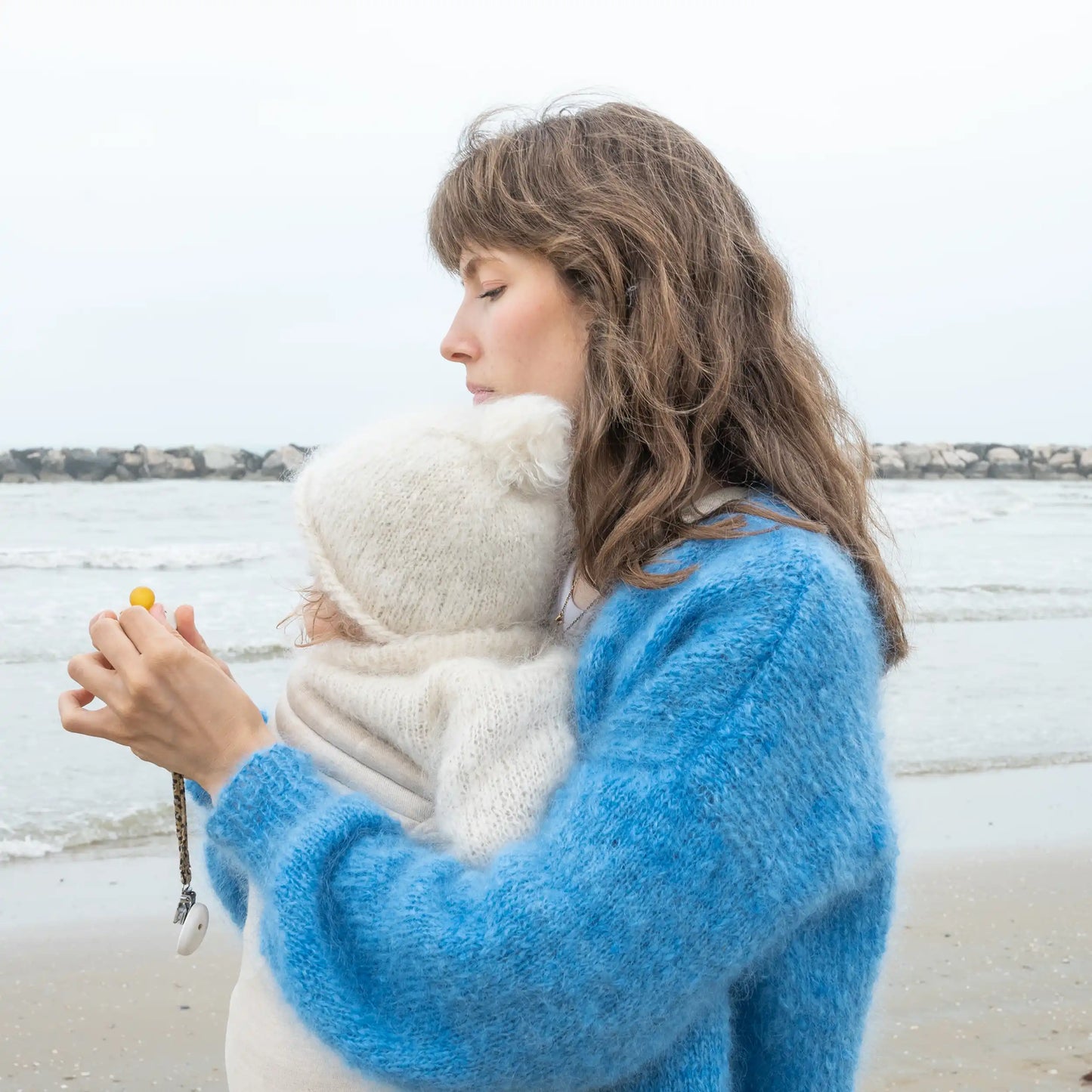 Mohairjacke *Marin* und Mohairmantel und Mütze *Eloise*